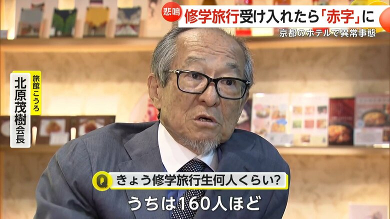 「以前のような利益率が確保できない」と話す旅館こうろ・北原茂樹会長