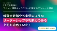 【Z世代の理想の上司「熱血・煉獄杏寿郎」と「冷静・五条悟」が二大トップ】「ミツカル学び」がZ世代へ「アニメ・漫画キャラクター」に関するアンケート調査を実施！
