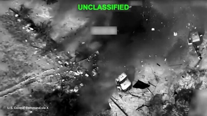 アメリカ軍によるイラン攻撃（3月20日公開の映像より）