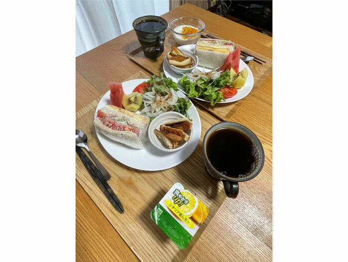 退職後、ken kenさんが作った朝ごはん(提供:Ken kenさん)
