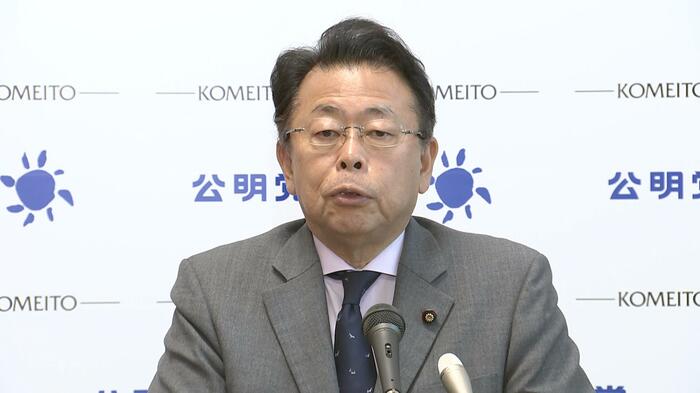 「早期合流について応える準備と決意はある」と強調した公明・西田幹事長（29日）