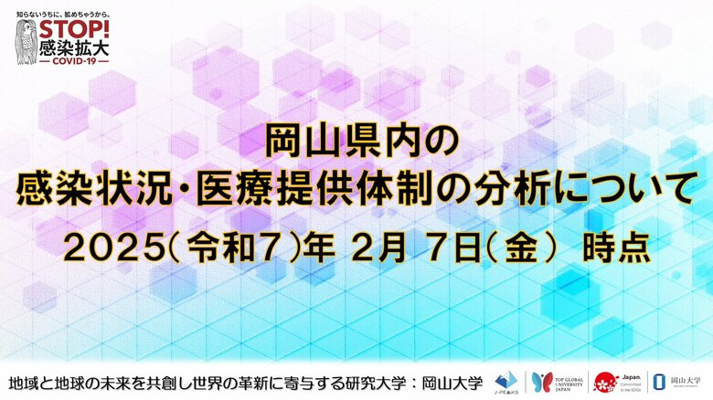 【岡山大学】岡山県内の感染状況・医療提供体制の分析について(2025年2月7日現在)