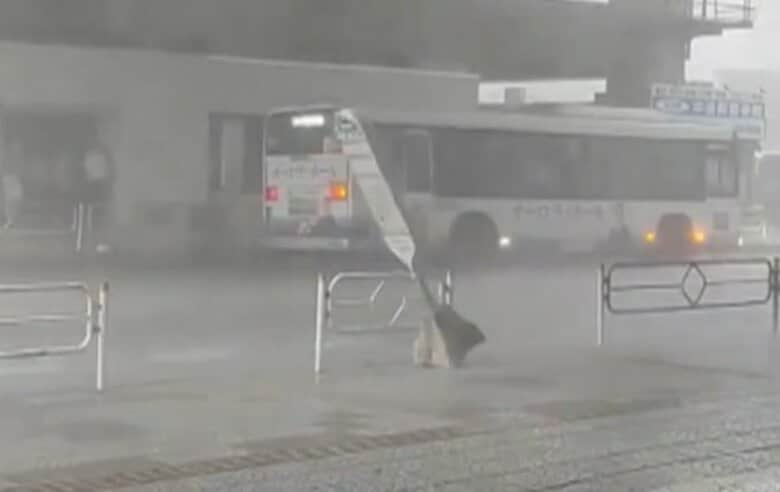 「バス停が倒れてびっくり」埼玉県でゲリラ雷雨・突風　被害相次ぐ　都内や千葉県でも何度も落雷…全国的に大気の状態不安定｜FNNプライムオンライン