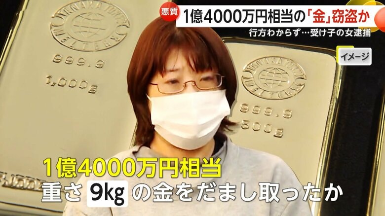 高騰する「金」1億4000万円相当を共犯者と詐取…査察官のふりした受け子の女（39）逮捕　金の行方分からず｜FNNプライムオンライン