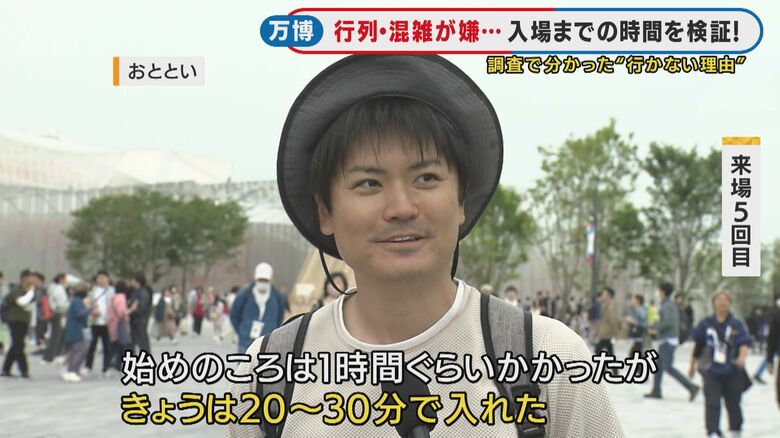 入場の待ち時間は短くなっている