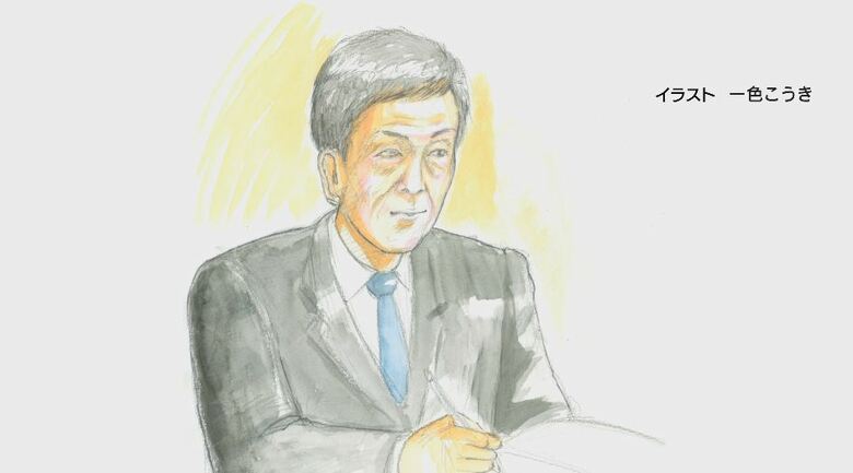 法廷での丸山被告