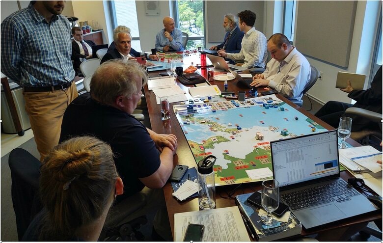 机上演習の様子（提供：CSIS）