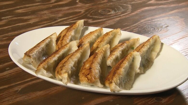 「たかなべギョーザ」の焼きギョーザ
