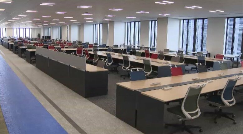 ワンビル内のオフィスフロア