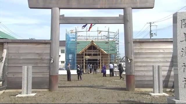 閖上の神社 再建へ「上棟祭」 東日本大震災の津波で流失〈宮城・名取市〉
