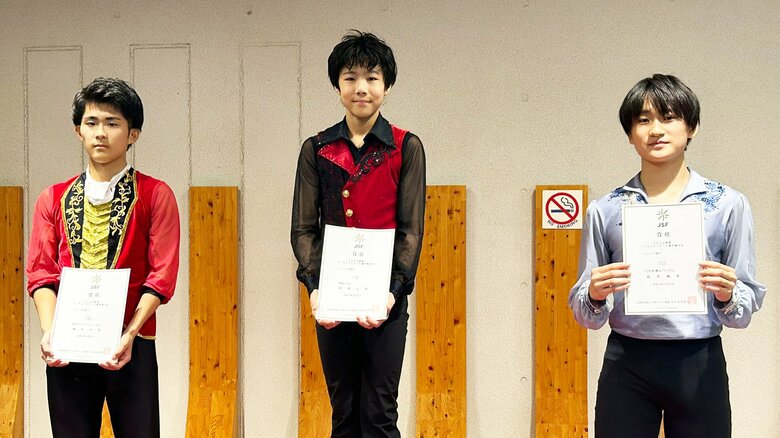 関東選手権ジュニア男子表彰台