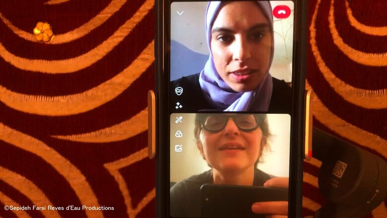 ファトマ・ハッスーナさん（上）とセピデ・ファルシ監督（下）