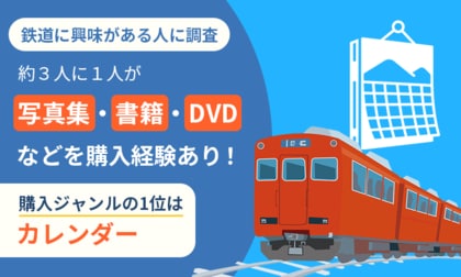 【鉄道に興味がある人に調査】約3人に1人が写真集・書籍・DVDなどを購入経験あり！購入ジャンルの1位は「カレンダー」