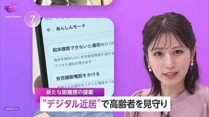 新しい見守り“デジタル近居”実現へ　テレビで会話を楽しむ「ちかく」　体と心の確認が可能な距離感の提案