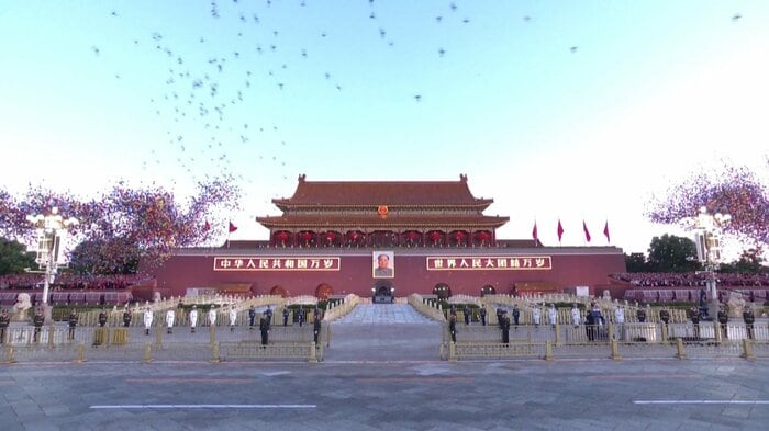 中国建国75周年の国慶節(天安門広場 10月1日)