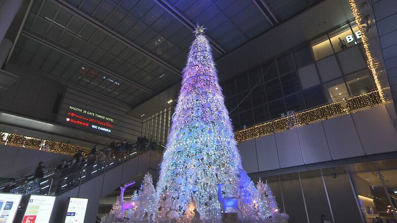 4万個の電球に花のカーテン…映えるツリーが登場　名古屋駅前5カ所のイルミネーションを一挙紹介｜FNNプライムオンライン