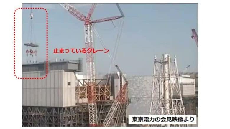 1号機核燃料取出しカバー設置クレーンに不具合…1週間経過も復旧せず「夏頃完成」精査中＜福島第一原発＞｜FNNプライムオンライン