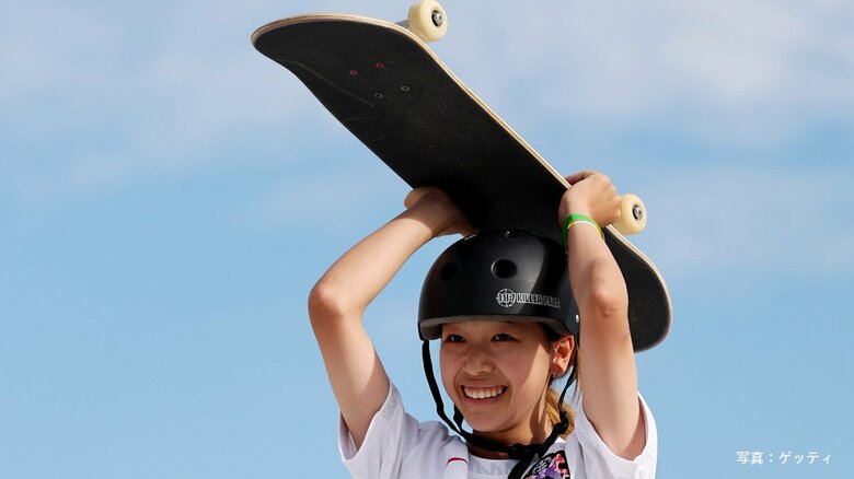 14歳吉沢恋「大人でも通用すること証明したい」五輪初出場で金に笑みも既にロス五輪見据える　スケートボード女子ストリート　｜FNNプライムオンライン