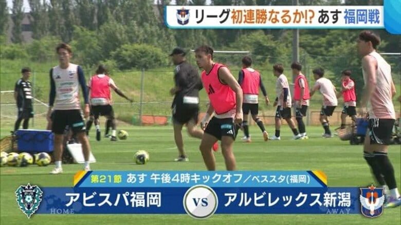 【新潟】降格圏脱出へ…今季リーグ初連勝なるか！？アウェー福岡戦を前に最終調整「結果にフォーカス」｜FNNプライムオンライン