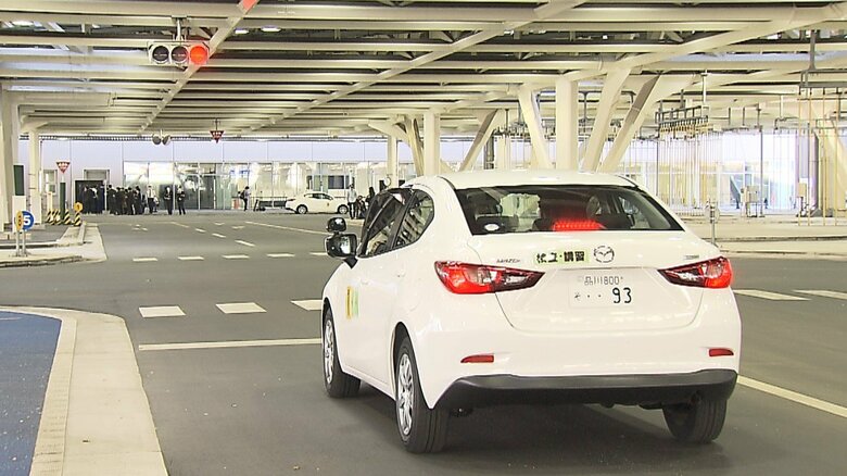 運転技能検査=実車試験のデモの様子(去年5月)