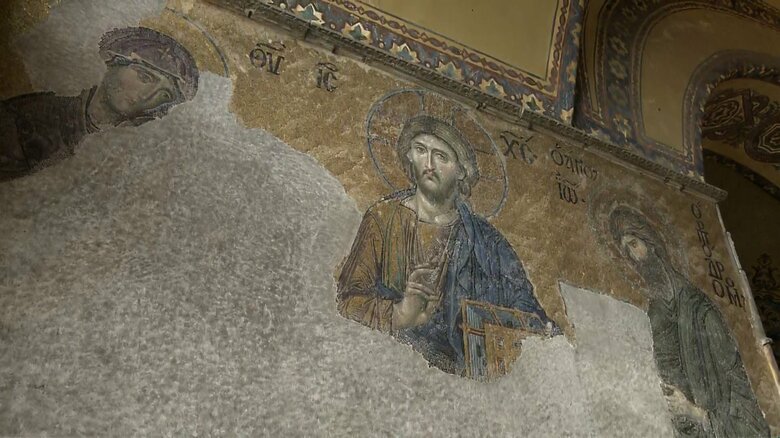 「アヤ・ソフィア」のモザイク画