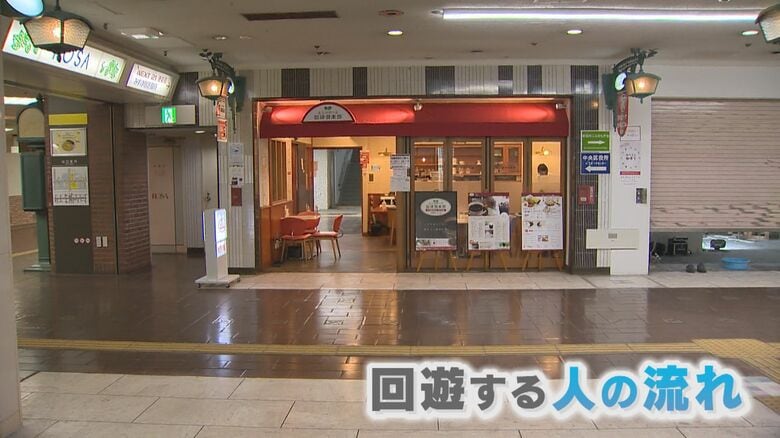 古町ルフル前の広場は西堀ローサと直結