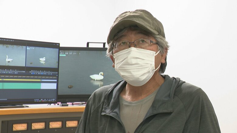 ハクチョウを撮影した澤江さん