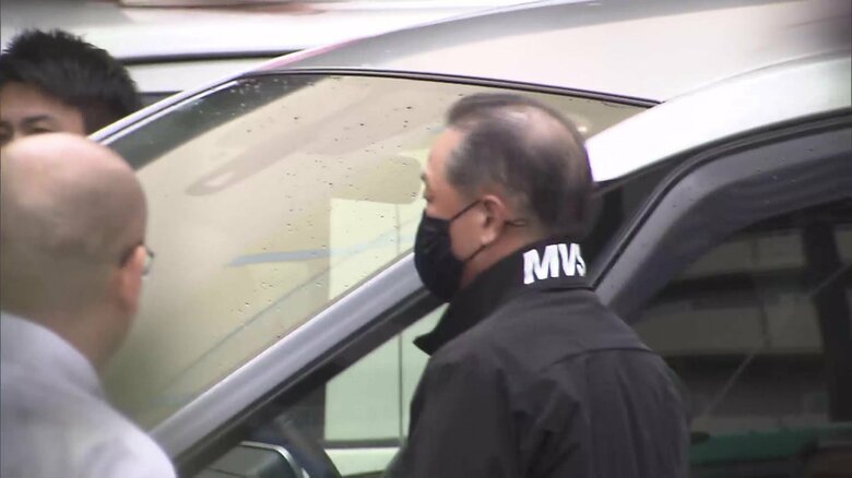 難波謙二容疑者（東京・品川署 10日午前10時半ごろ）