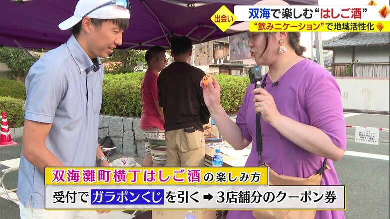 受付で「ガラポンくじ」を引いてみる