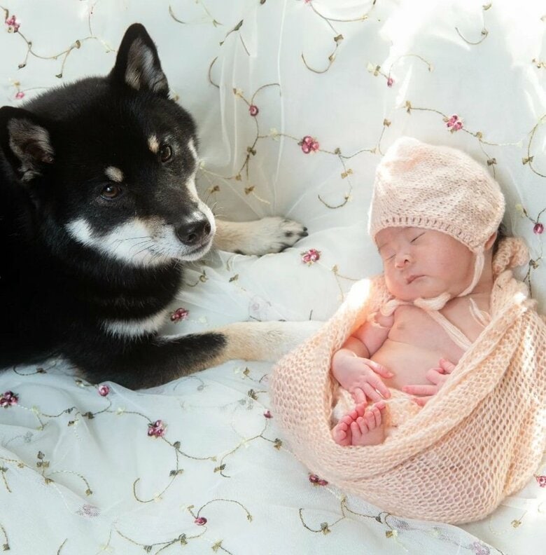 ニューボーンフォトのふたり