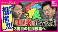 「大阪市を4つ特別区に」案が“大阪都構想”設計図議論する法定協議会で“正式決定”　唯一参加の維新の案　市議会に別の「特別委員会」も設置　今後賛成・反対の議論本格化へ