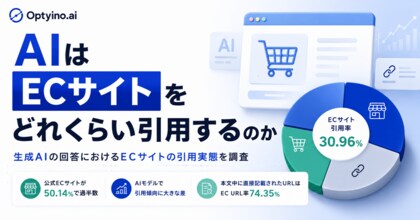 生成AIはECサイトをどれくらい引用する？Optyino.aiがAI回答32,280件を分析、回答の76.72%でECサイトを参照