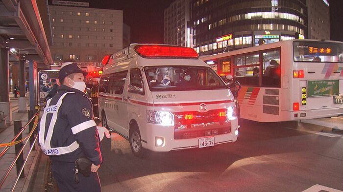 事件現場(JR長野駅前 1月22日)
