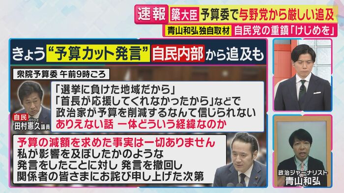与党内から厳しい質問
