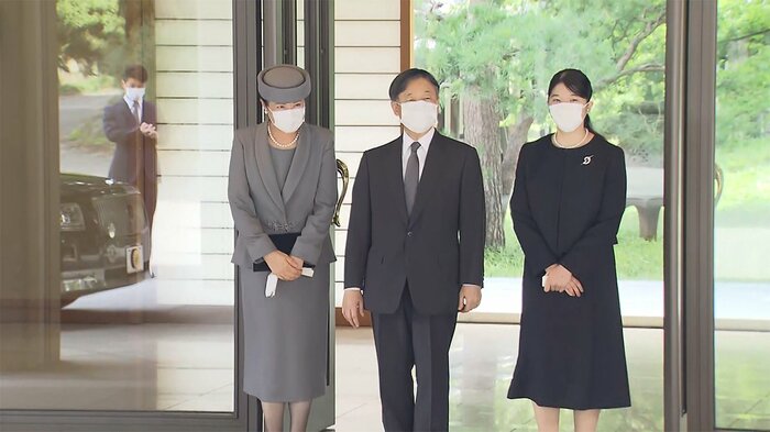 御所で愛子さまがお見送り(17日午前10時過ぎ)