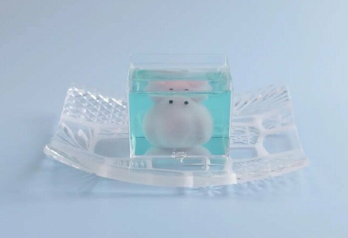 和菓子「ふ和ふ和浮遊水中園」のメンダコ