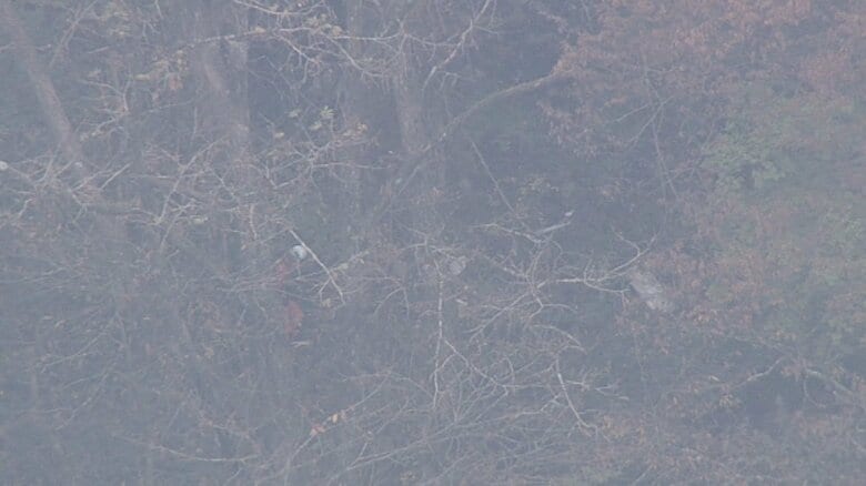【続報】墜落したとみられる小型機　けが人発見の情報　けがの程度は不明　現場上空には消防ヘリが到着　福岡・八女市の山中｜FNNプライムオンライン