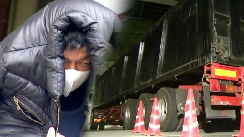 防犯カメラに映る“事故直後のトラック”　左折時に自転車を巻き込み 女性死亡　10キロ先で男が停車した理由　仙台｜FNNプライムオンライン