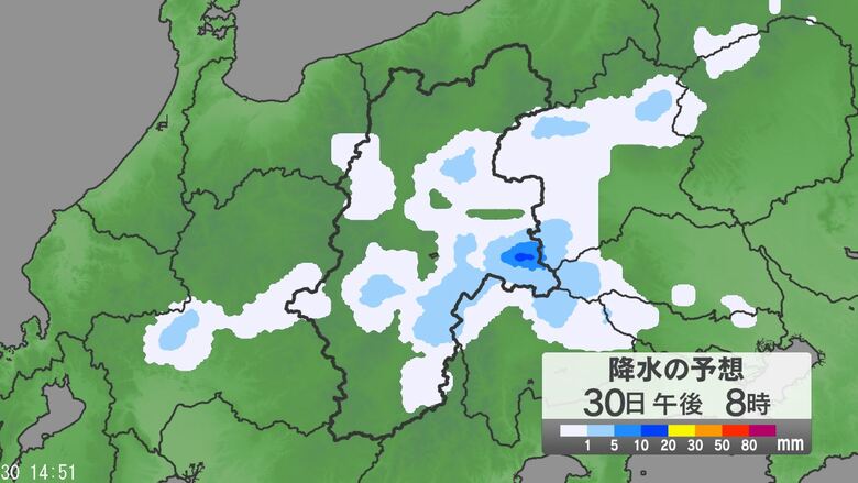 「警報級の大雨」の可能性　長野県で30日夜遅くにかけて、大気の状態が非常に不安定　24時間予想降水量は北部・中部60ミリ、南部50ミリ（7月1日午後6時まで・多い所で）｜FNNプライムオンライン
