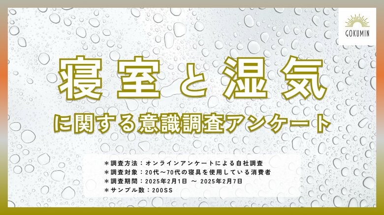 【湿気対策、どうしていますか? 】寝室の湿気問題に迫る消費者調査結果発表ー約60%がより簡単で効果的な湿気対策を希望