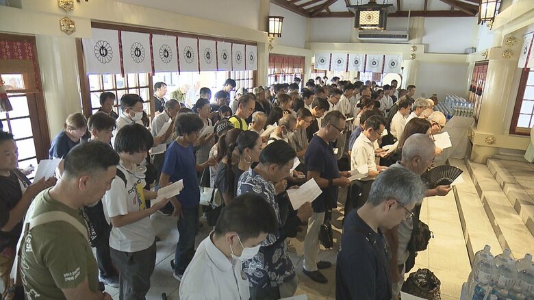 終戦から79年…9万3千人余りの戦没者祀られる愛知県護国神社で献水祭 参列者「ありがとうという気持ちで」｜FNNプライムオンライン