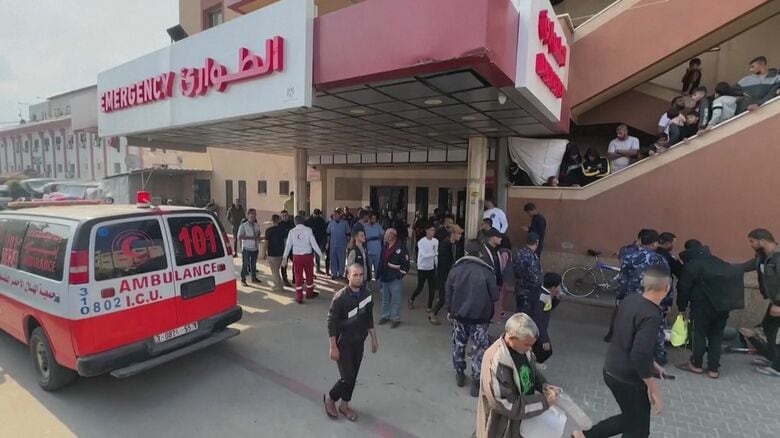 ガザ南部ハンユニスのナセル病院