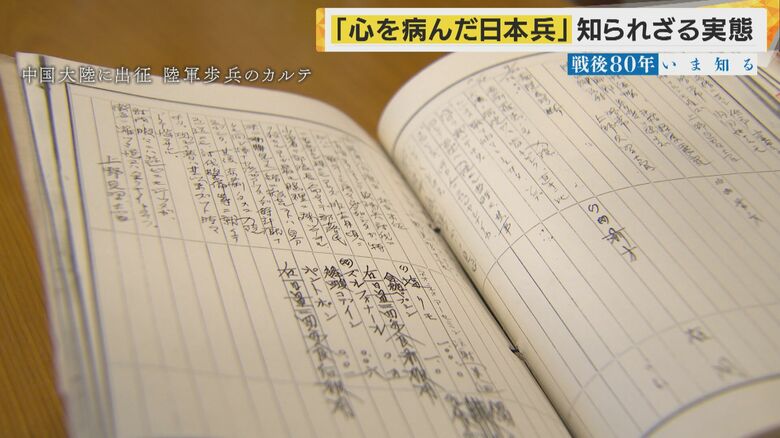 軍医たちがひそかに保管していたカルテのコピー