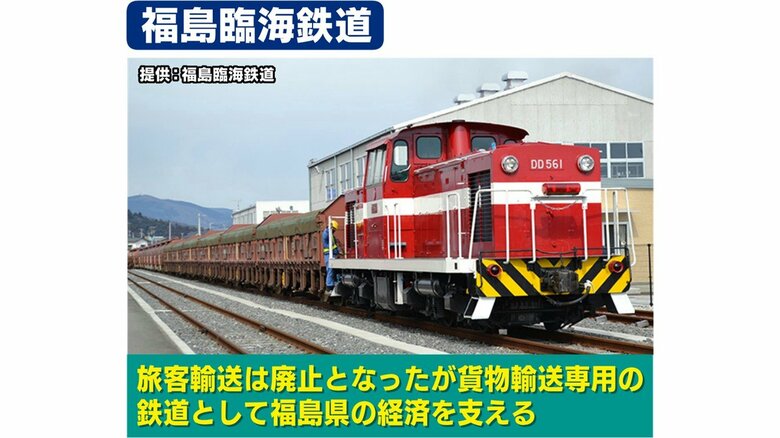 現在は貨物輸送専用の福島臨海鉄道