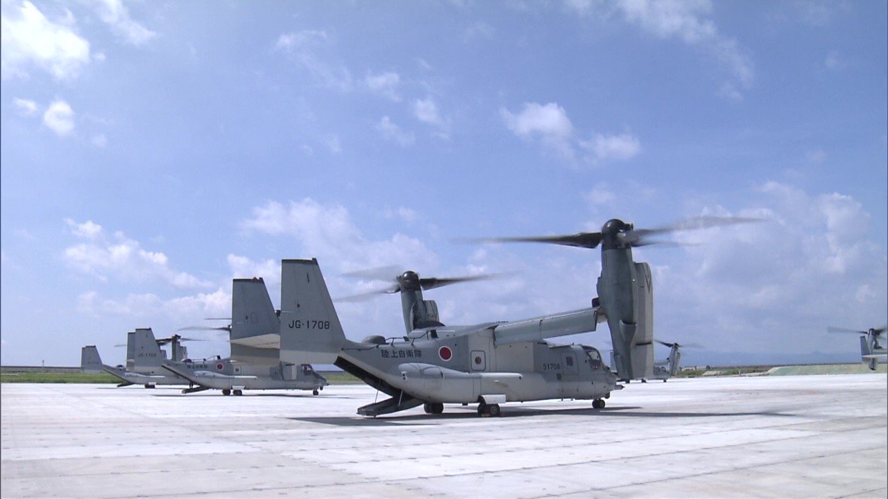 佐賀駐屯地のオスプレイ 種子島での訓練に参加 陸・海・空の3自衛隊を