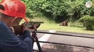 真庭市で人の生活圏でのクマ出没を想定した緊急銃猟訓練　出没情報から猟銃で撃つまでの対応を確認【岡山】