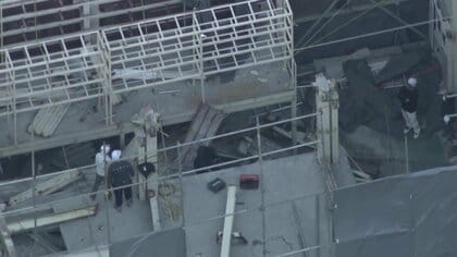 「木枯らし1号」解体現場の鉄パイプ倒れ車や自転車を直撃　最大瞬間風速17.7メートル観測　東京・江東区