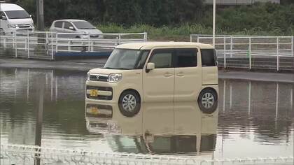 千葉・大網白里で再び大雨、復旧作業　きのう「レベル4土砂災害危険警報」　8月千葉豪雨と同じ場所が浸水　交通影響続く