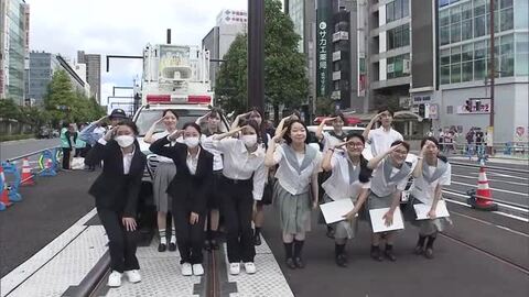 秋の交通安全運動スタート　出動！中高生ＤＪポリスが街頭啓発（岡山）