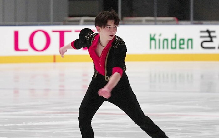 今大会唯一の80点台をマークした中田璃士のショート